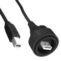 Bulgin Buccaneer Sealed USB Cable Male USB Type A to Male USB B 3 m 30V USB 2.0 PX0840/A/3M00