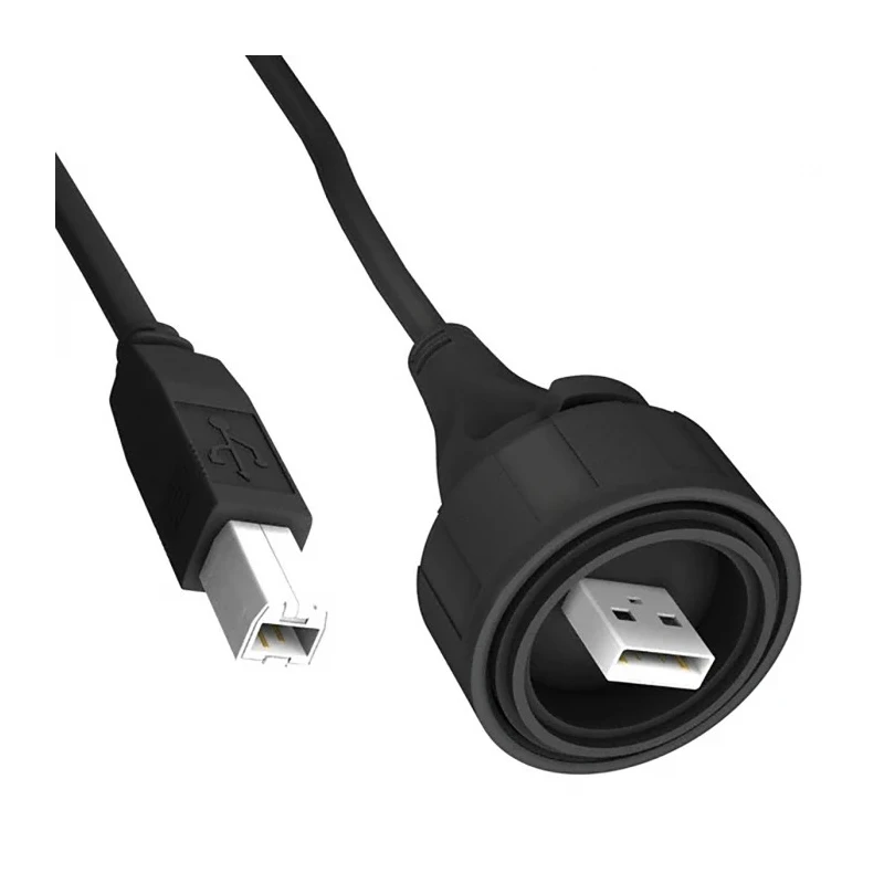 Bulgin Buccaneer Sealed USB Cable Male USB Type A to Male USB B 3 m 30V USB 2.0 PX0840/A/3M00