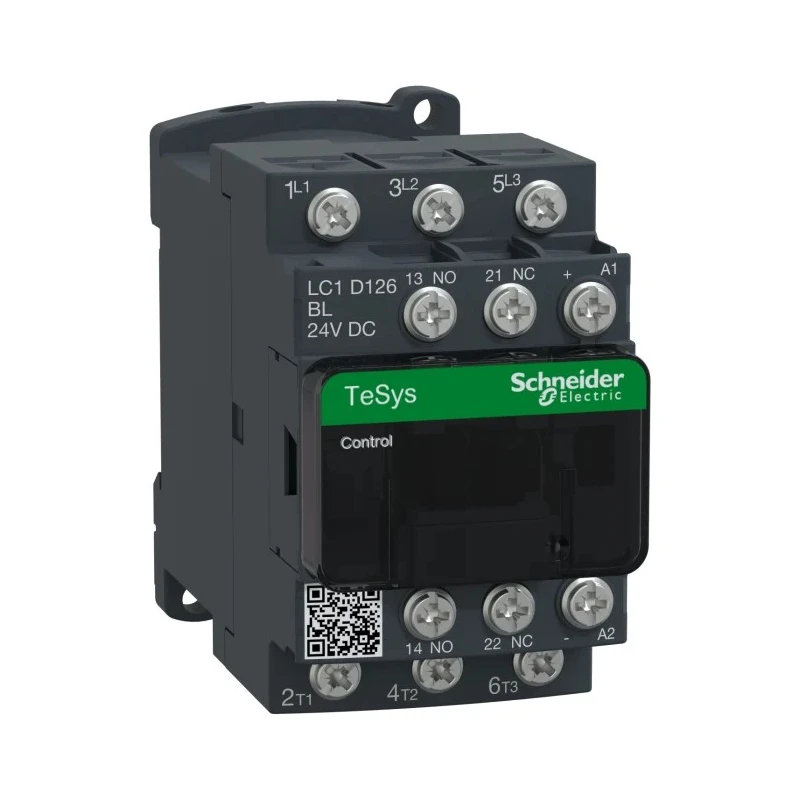 Schneider Electric LC1D Contactor 24V DC Coil 3-Pole 25A 7.5kW Motor Control LC1D126BL