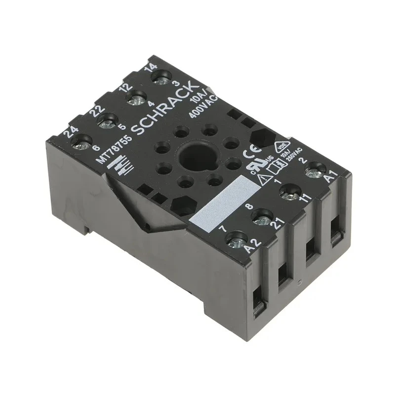 TE Connectivity 8 Way 240V ac DIN Rail Relay Socket for MT Series MT78755 3-1415035-1