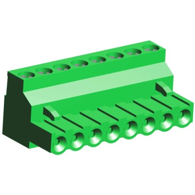 TE Connectivity Buchanan Series Pluggable Terminal Block, 8-Contact, 5 mm Pitch, 1 Row 796640-8