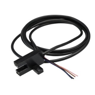 Omron Through Beam Photoelectric Sensor, Slot Type, 5 mm Detection Range, PNP Output, 24V DC, EE-SX672P-WR 1M