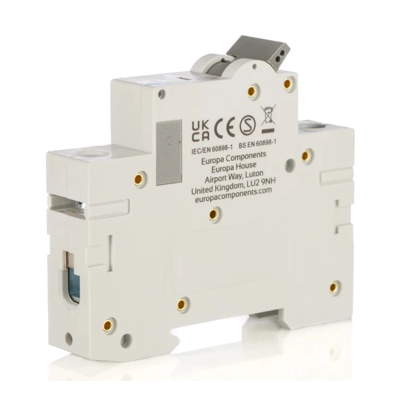 Europa Miniature Circuit Breaker 1-Pole 1A Type C 400V AC 10 kA Breaking Capacity EUC1P