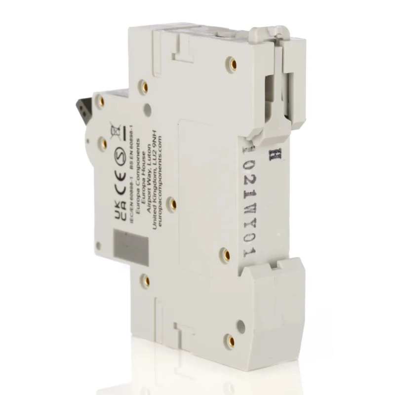 Europa Miniature Circuit Breaker 1-Pole 1A Type C 400V AC 10 kA Breaking Capacity EUC1P