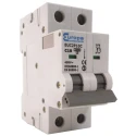 Europa Miniature Circuit Breaker 2-Pole 16A Type C 400V AC 10 kA Breaking Capacity EUC2P