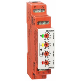 Broyce Control Monitoring Relay 3 Phase 12 → 240 V AC/DC Monitor Range SPDT DIN Rail 230V AC 25 V AC LMWVR 12-240V AC/DC