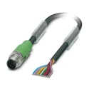 Phoenix Contact Sensor Actuator Cable Male 12 Way M12 to Unterminated, 3 m Length, PVC Jacket 1554788