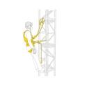 Petzl Fall Arrest and Work Positioning Kit with OK Triact Lock, Absorbica Y MGO 150, Captiv, Volt Harness, Bucket K096AB01