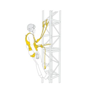 Petzl Fall Arrest and Work Positioning Kit with OK Triact Lock, Absorbica Y MGO 150, Captiv, Volt Harness, Bucket K096AB01