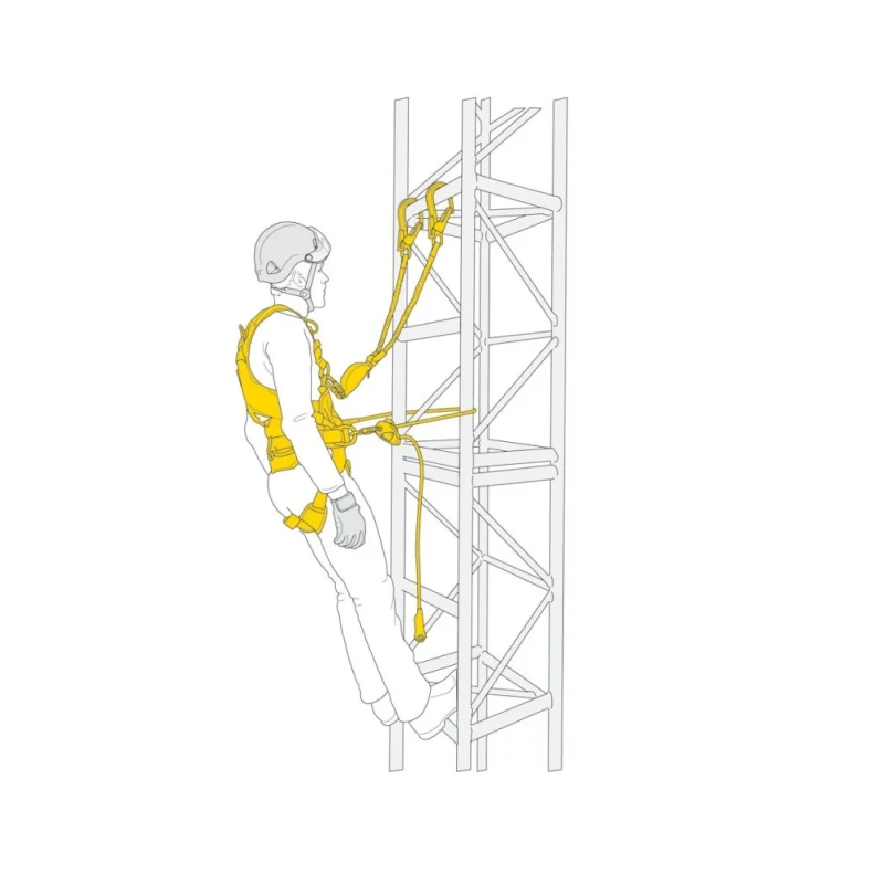 Petzl Fall Arrest and Work Positioning Kit with OK Triact Lock, Absorbica Y MGO 150, Captiv, Volt Harness, Bucket K096AB01