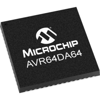 Microchip 8 bit AVR AVR® DA Microcontroller 24 MHz 64kB FLASH 64-Pin VQFN AVR64DA64-I/MR
