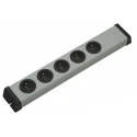 Bodo Ehmann 5 Gang 16A 250V Trailing Socket Type E, Cordless, Grey Black 0200X02052300