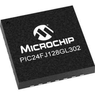 Microchip 16 bit PIC PIC24FJ GL Microcontroller 32 MHz 128kB FLASH 28-Pin QFN PIC24FJ128GL302-I/MV