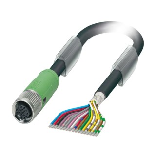 Phoenix Contact Female 17 Way M12 to 17 Way Unterminated Sensor Actuator Cable 3m 30V SAC-17P 1430297