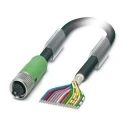 Phoenix Contact Female 17 Way M12 to 17 Way Unterminated Sensor Actuator Cable 3m 30V SAC-17P 1430297