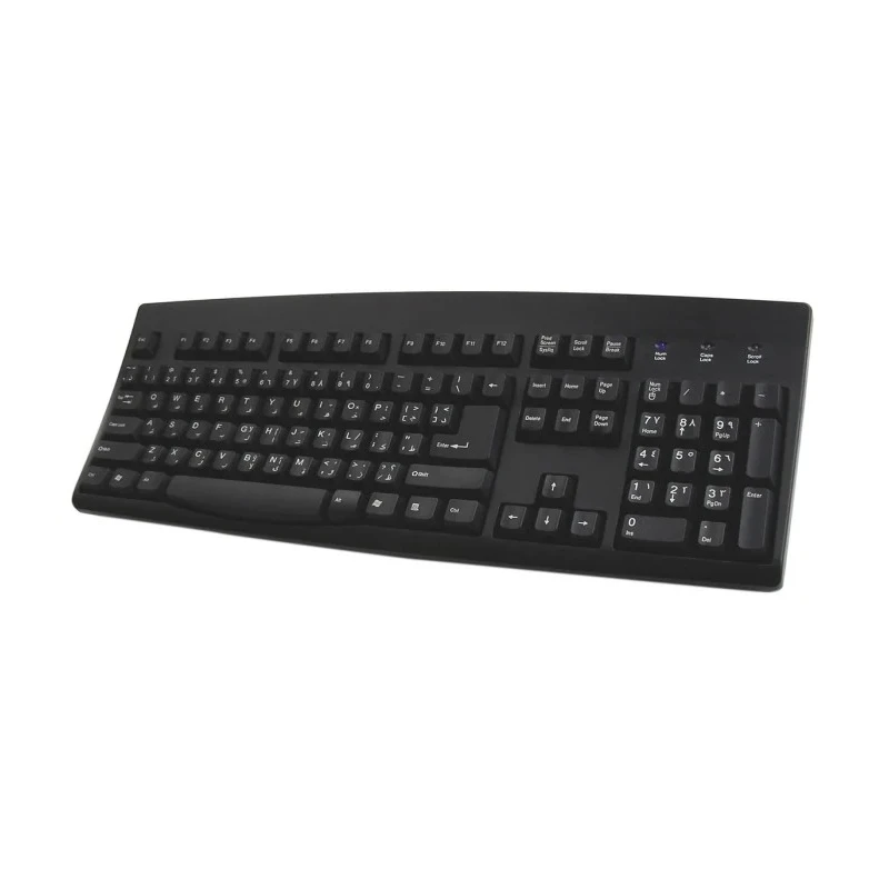 Ceratech Wired USB, PS2 Standard Keyboard QWERTY Arabic Black KYBAC260UP-BKAR