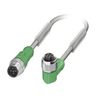 Phoenix Contact Sensor Actuator Cable Male 5 way M12 to Female 5 way M12, 3 m, 60V, Polyurethane Jacket 1457296