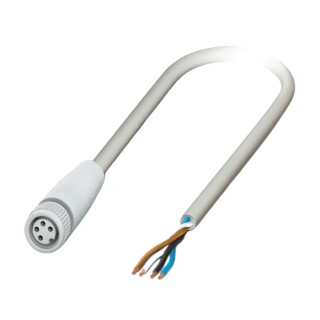 Phoenix Contact Female 4 Way M8 to 4 Way Unterminated Sensor Actuator Cable 3m 30V SAC Series 1406847