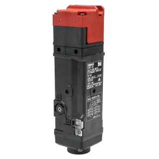 Omron D4SL-N Series Solenoid Interlock Switch, 3 NC Safety Contacts, Power to Unlock, 24V DC, Metal Housing, IP67 