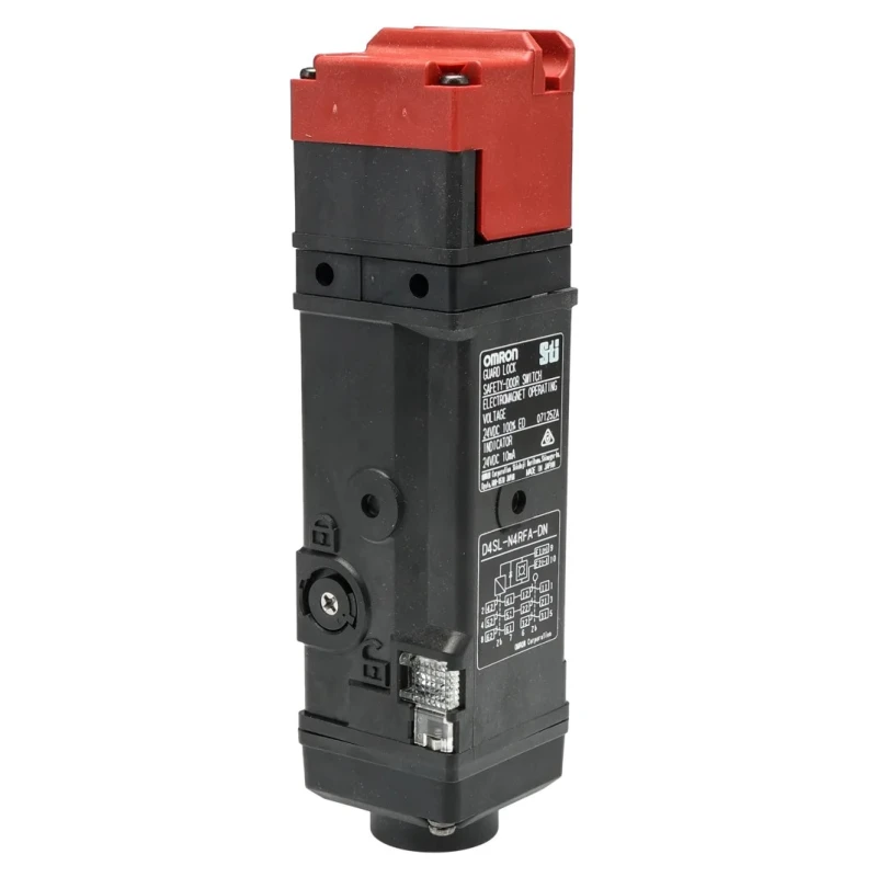 Omron D4SL-N Series Solenoid Interlock Switch, 3 NC Safety Contacts, Power to Unlock, 24V DC, Metal Housing, IP67 