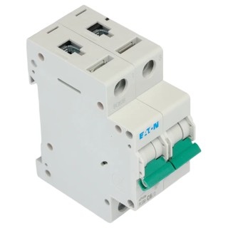 Eaton xPole PL Miniature Circuit Breaker 2-Pole 6A Type C 48 V DC 10 kA Breaking Capacity 242399 PLSM-C6/2-MW