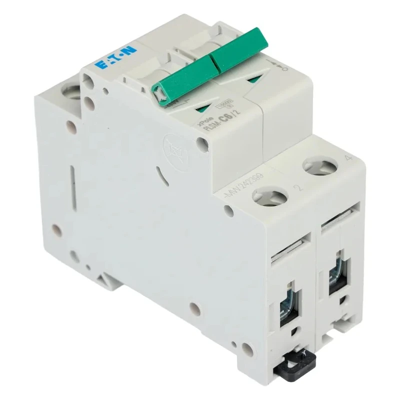 Eaton xPole PL Miniature Circuit Breaker 2-Pole 6A Type C 48 V DC 10 kA Breaking Capacity 242399 PLSM-C6/2-MW