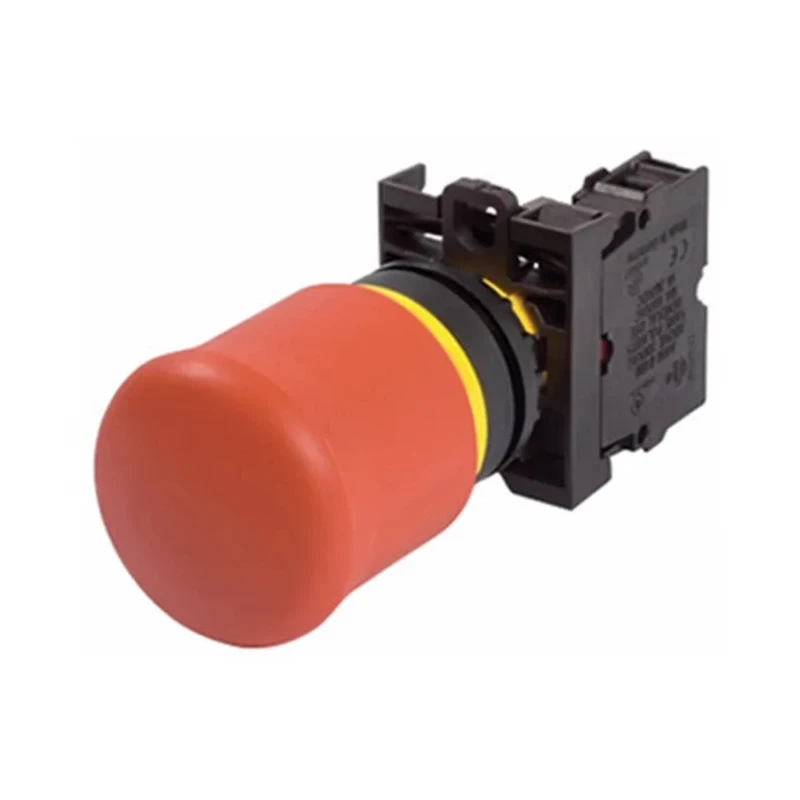 Eaton M22 Series Pull Release Emergency Stop Push Button, Panel Mount, 22 mm Cutout, 1 NO/2 NC, IP69K 73000195 M22-PVT-K12
