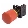Eaton M22 Series Pull Release Emergency Stop Push Button, Panel Mount, 22 mm Cutout, 1 NO/2 NC, IP69K 73000195 M22-PVT-K12
