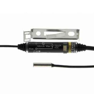Omron Barrel Inductive Proximity Sensor M12 Thread 24V DC 0.8mm Detection 100mA 2-Wire E2EC-CR8D1