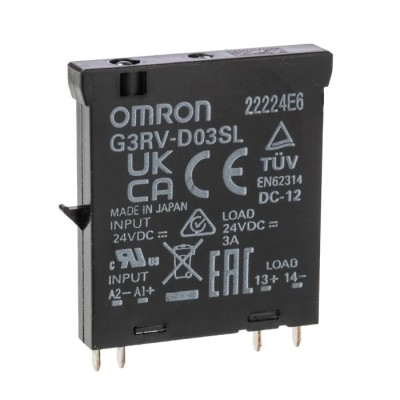Omron Solid State Relay , 3 A Load, Plug-in Mount, 24 V dc Load and Control G3RV-SR