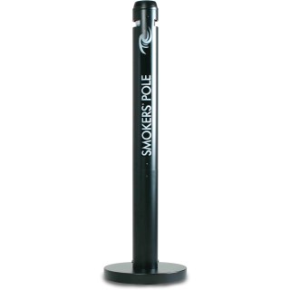 Rubbermaid Commercial Products Black Aluminium Standing Cigarette Bin 1.08m Height x 324mm Width FGR1BK