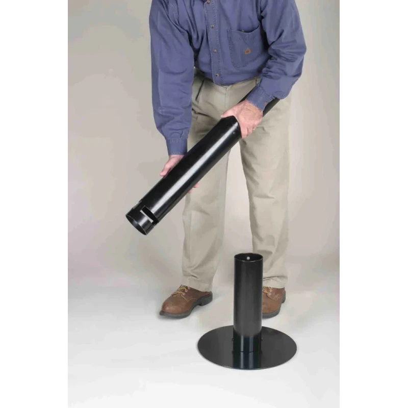 Rubbermaid Commercial Products Black Aluminium Standing Cigarette Bin 1.08m Height x 324mm Width FGR1BK