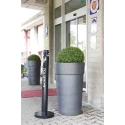 Rubbermaid Commercial Products Black Aluminium Standing Cigarette Bin 1.08m Height x 324mm Width FGR1BK