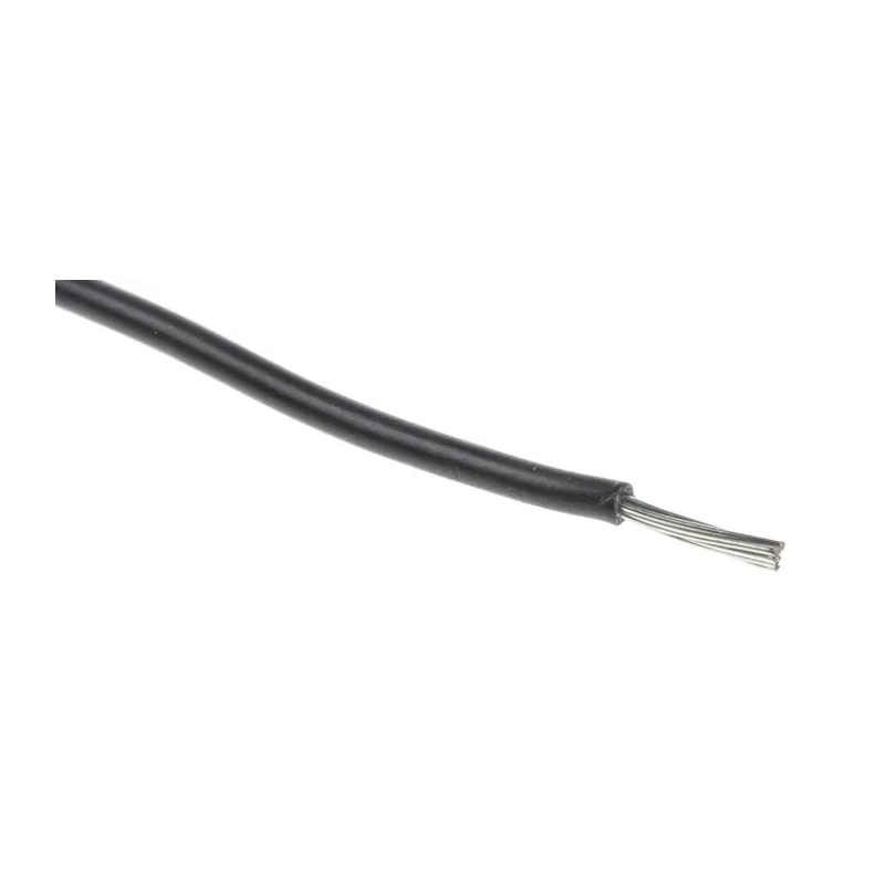 RS PRO Black 0.2 mm² UL3239 Series Hook Up Wire, 24 AWG, Stranded Tinned Copper, 100 m, Polyethylene Jacket 873-8930