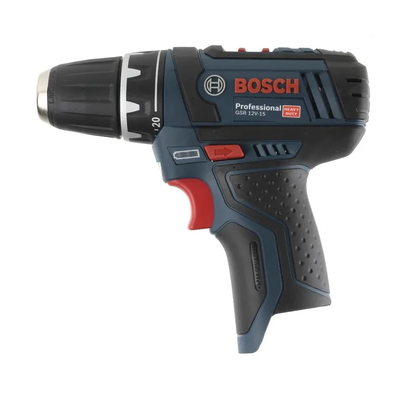 Bosch GSR Series Keyless Cordless Drill Driver 12 V Brushed Motor 10 mm Chuck 30 Nm Torque 0/400/1300 RPM 0601868101