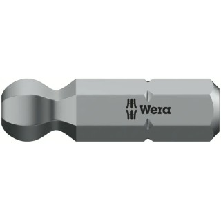 Wera Hex Screwdriver Bit, 0.25 mm Drive Size, 2.5 mm Head Size, 25 mm Overall Length, Stainless Steel Chrome 05056350001