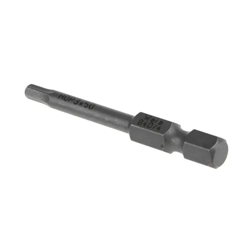 Wera Hex Screwdriver Bit 1/4 in Drive, 3 mm Hex Head, 50 mm Overall Length 05059605001
