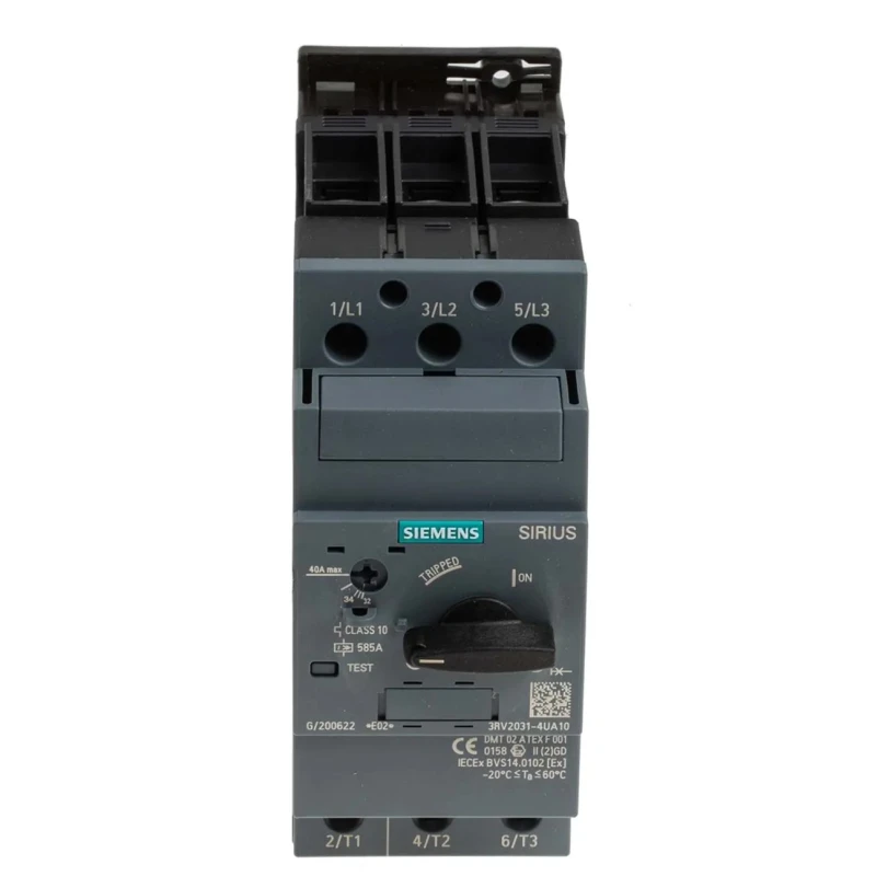 Siemens 32A, 40 A 3RV2 Motor Protection Circuit Breaker, Magnetic Sensing, 690V, IP20, -20°C to 60°C 3RV2031-4UA10