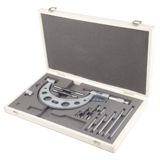 RS PRO Electronic Digital Interchangeable Anvil Micrometre 150 mm Measurement Accuracy ±0.003 mm Model 877-1791
