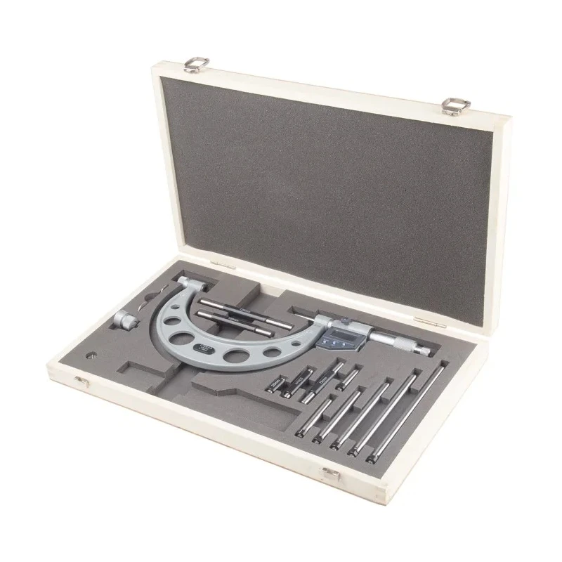 RS PRO Electronic Digital Interchangeable Anvil Micrometre 150 mm Measurement Accuracy ±0.003 mm Model 877-1791