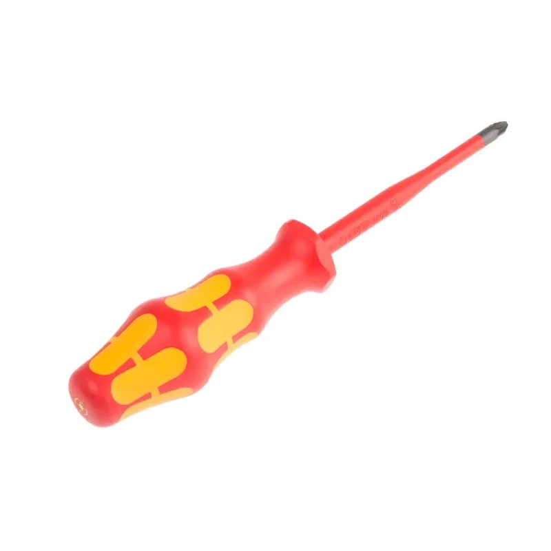 Wera Insulated Screwdriver PZ2 Tip 100 mm Blade Chrome Plated Stainless Steel VDE 1000V Approved 205mm Overall 05006461001