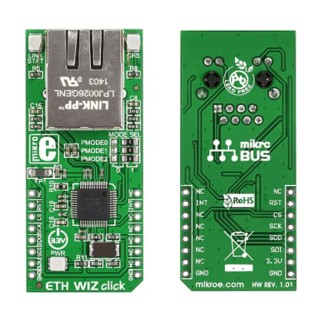MikroElektronika ETH Wiz Click W5500 Evaluation Kit for mikroBUS Socket 80 MHz MIKROE-1718