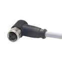 HARTING Sensor Actuator Cable Female 4 Way Right Angle to 4 Way Unterminated Polyurethane Jacket Grey 1m 21348300481010