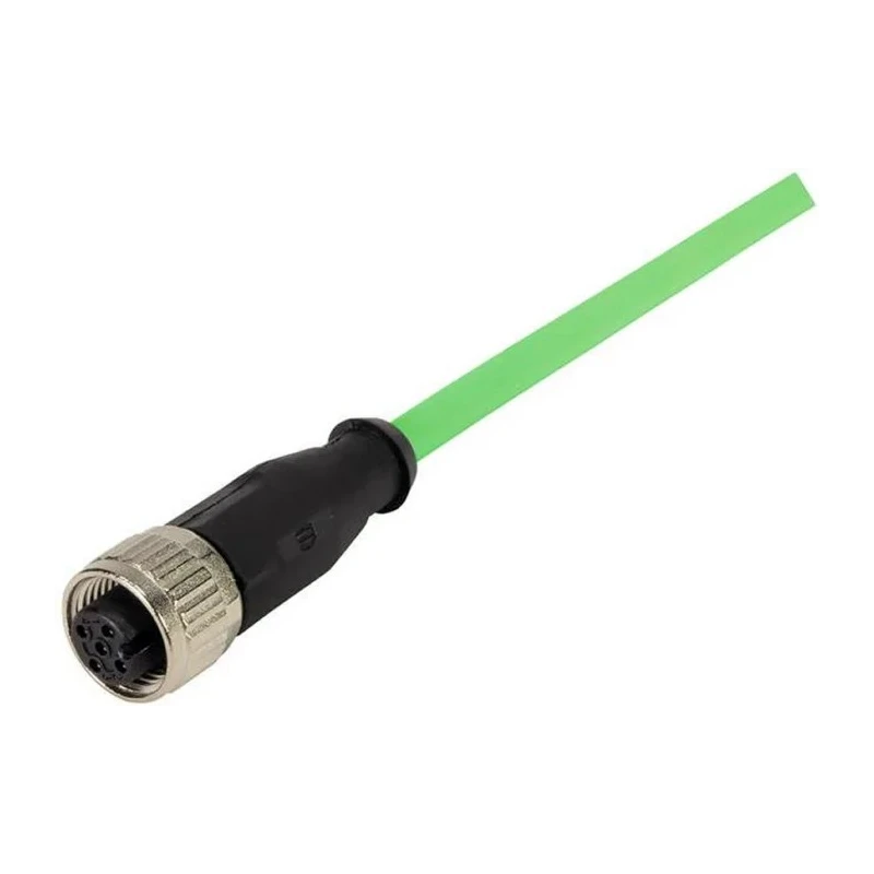 HARTING Female 4 Way M12 to Unterminated Free End Sensor Actuator Cable 250V Polyurethane Jacket Green 1m 21349300477010