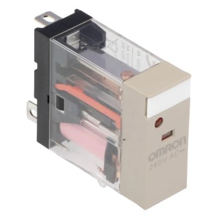 Omron Power Relay, 240V AC Coil Voltage, 10A Switching Current, SPDT Contact Configuration, Plug-In G2R-1-SN 240VAC (S)