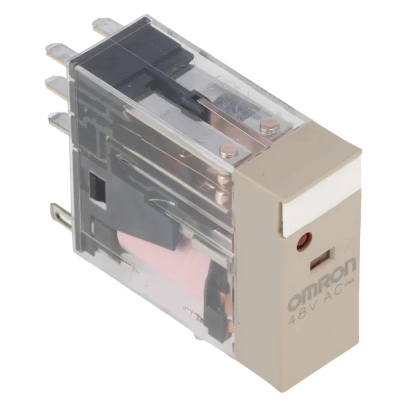 Omron Non-Latching Power Relay 48V AC Coil, DPDT Contact Configuration, 5A Switching Current G2R-2-SN 48VAC