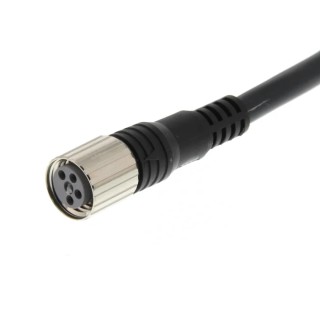 Omron Sensor Actuator Cable 4-Core 2 m Polyurethane Jacket Black, M8 Male to Unterminated Free End XS3F-M421-402-A