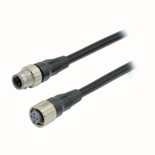 Omron Sensor Actuator Cable Female 4 Way Straight to Male Straight Cable 250V 5m XS5W-D421-G81-X