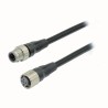 Omron Sensor Actuator Cable Female 4 Way Straight to Male Straight Cable 250V 5m XS5W-D421-G81-X