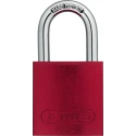 ABUS Steel and Aluminium Weatherproof Safety Padlock, Red, 6.5 mm Shackle Diameter, 46 mm Shackle Length, 39 mm Body 43608